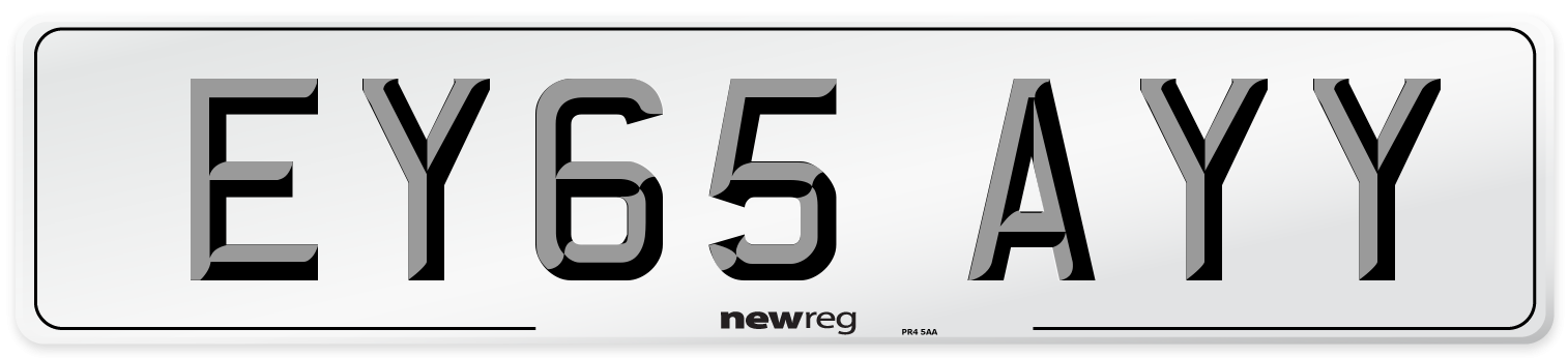 EY65 AYY Number Plate from New Reg